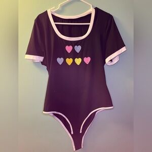 Ladies ringer bodysuit